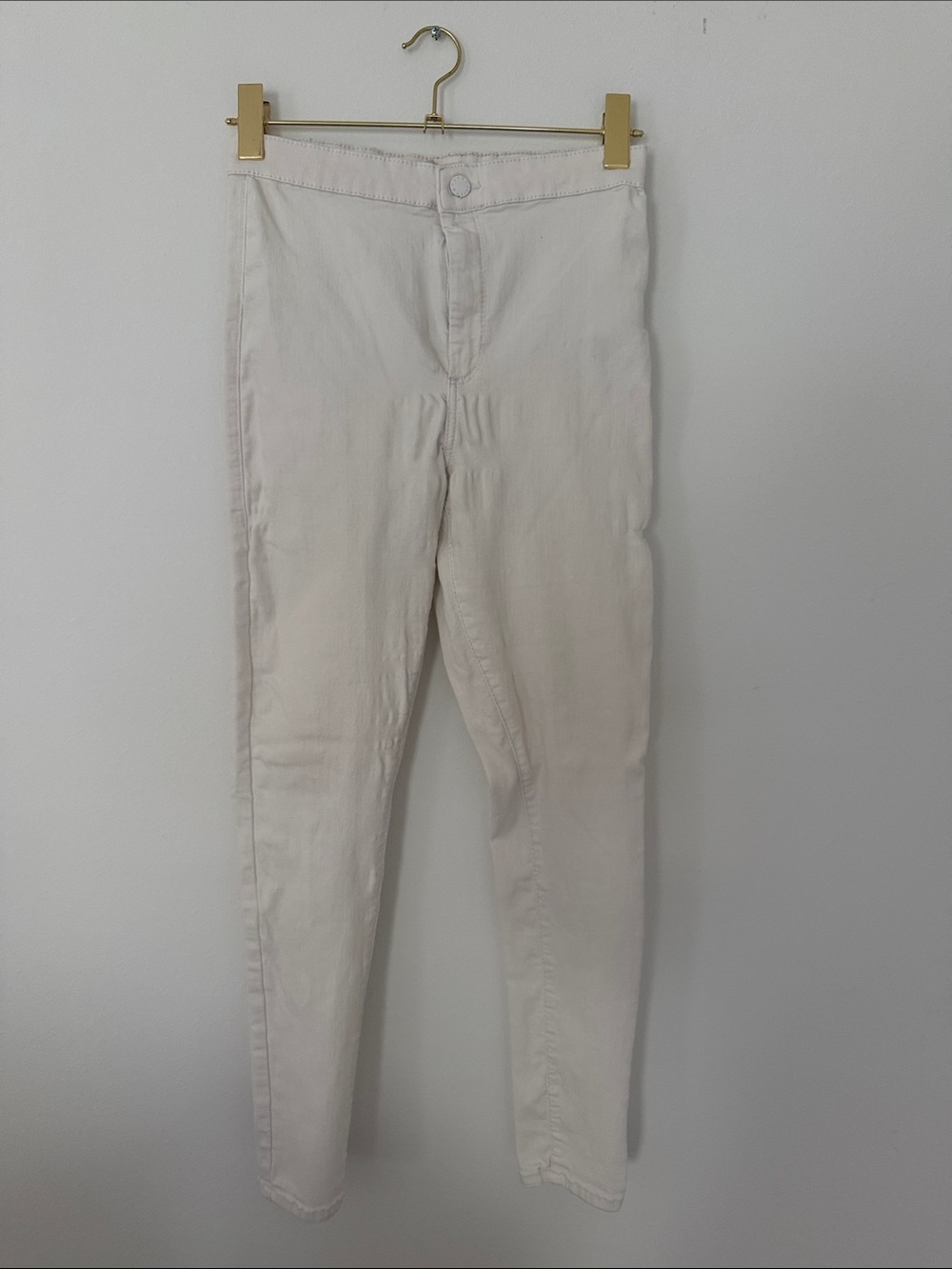 Topshop White Skinny Jeans High Rise Style size 20
